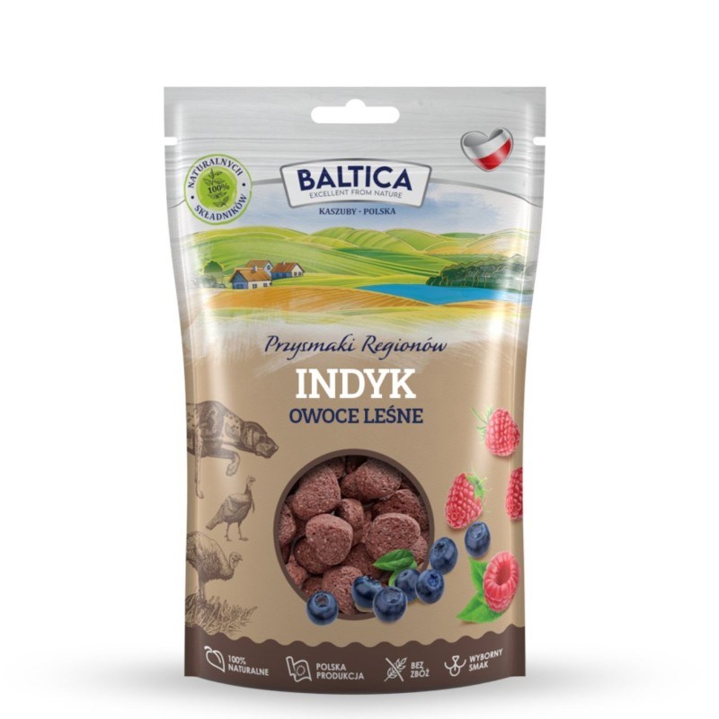 BALTICA Pasje priboljški Okusi regij Turčija z gozdnimi sadeži - 100g