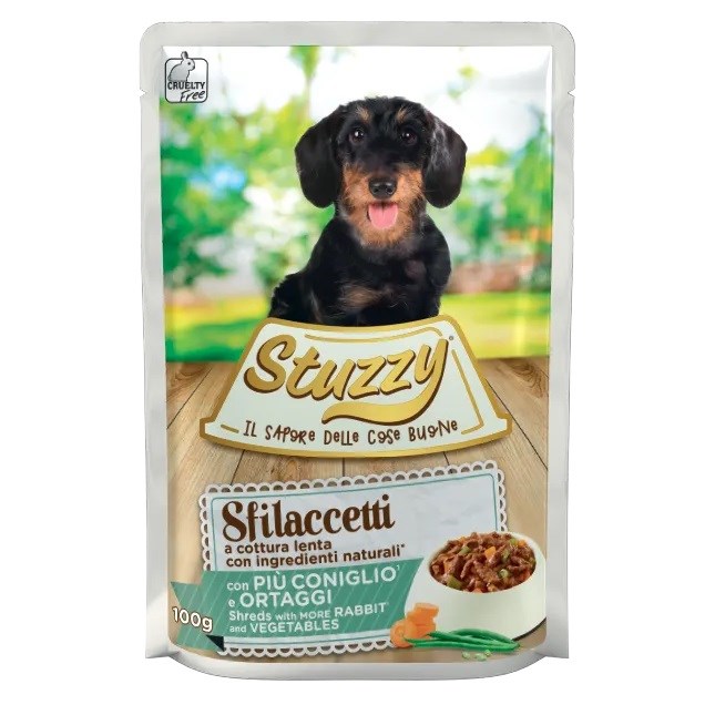 STUZZY mokra pasja hrana z zajcem in zelenjavo, 100 g