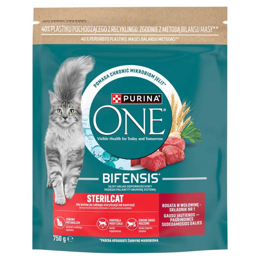 PURINA One Sterilcat hrana za sterilizirane mačke, govedina, 750 g