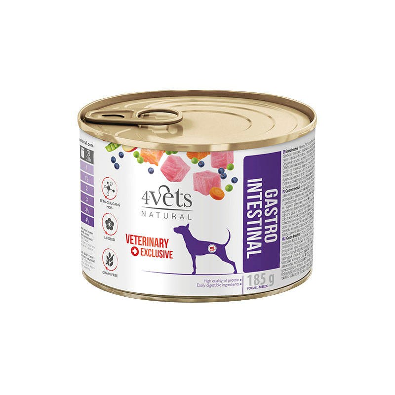 4VETS Natural Gastro Intestinal za pse - mokra hrana - 185 g