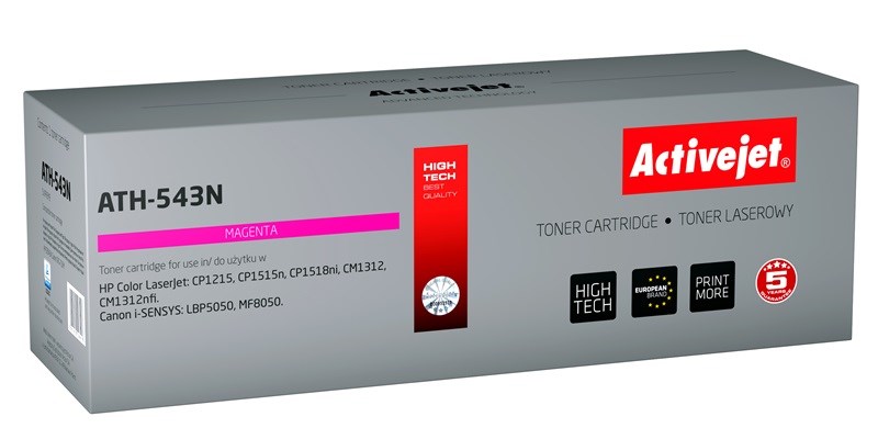 Nadomestni toner Activejet ATH-543N (za HP 125A CB543A, Canon CRG-716M), Magenta