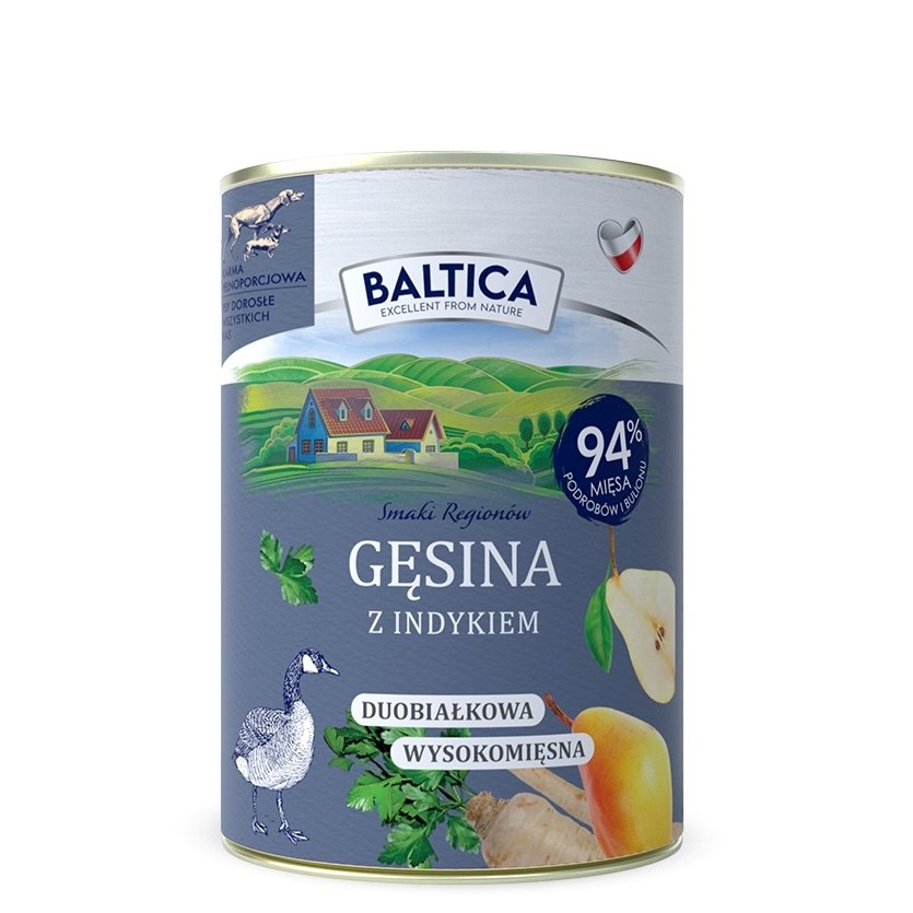 BALTICA Sr. regij Goska z puranom - Mokra hrana za pse - 400 g
