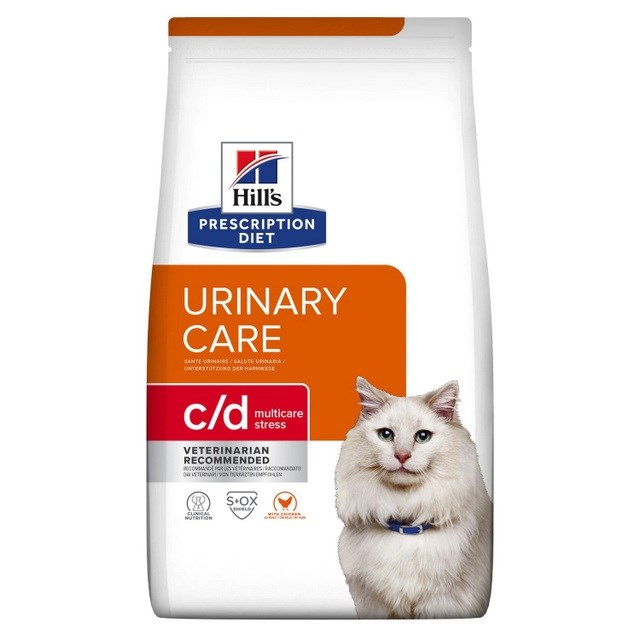 HILL'S PRESCRIPTION DIET Feline c/d Urinary Care Multicare Stress Chicken - suha hrana za mačke, 3 kg