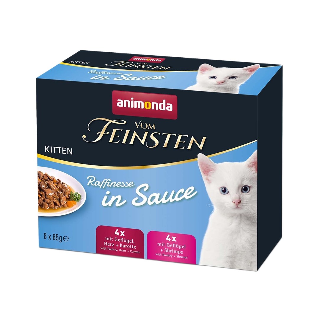 Mokre hrana za mačke ANIMONDA Vom Feinsten Kitten Raffinesse v omaki (8x85g)