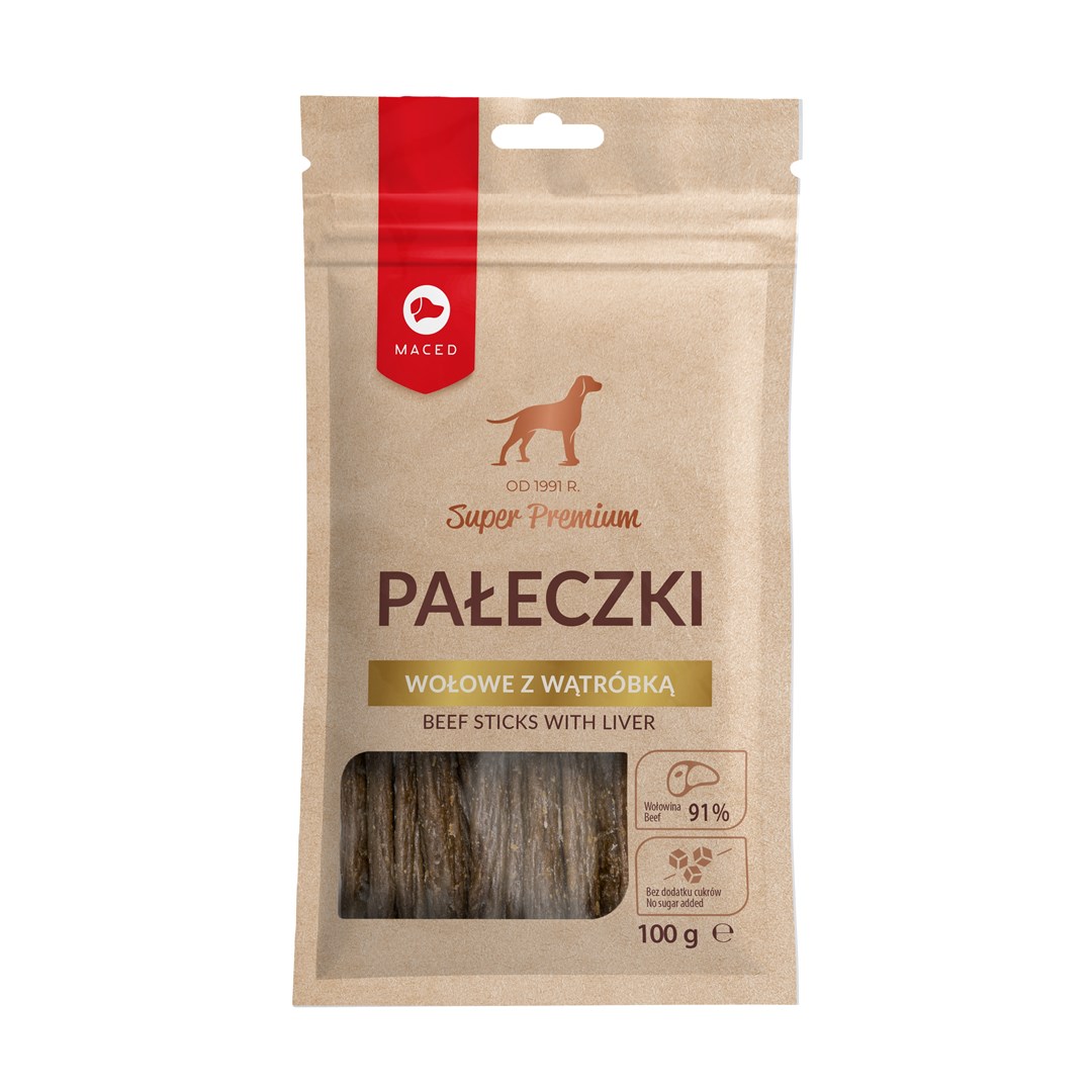 Maced Pasji priboljški - goveje paličice z jetri, 100 g