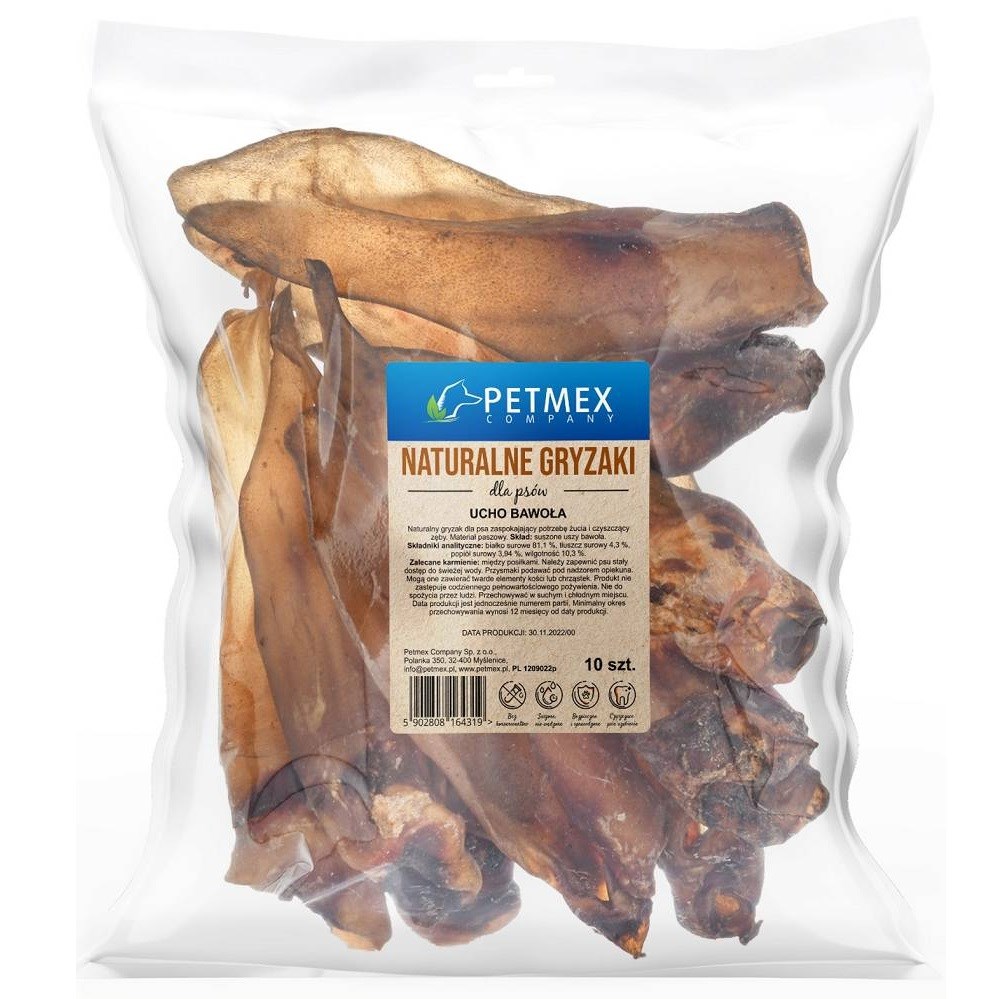 PTX Bizonovo uho z obročem - pasja poslastica, 10 kosov