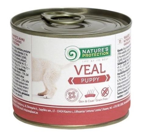 NATURE'S PROTECTION Puppy Veal - mokra hrana za pasje mladiče, 200 g