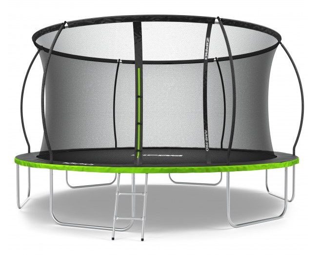 NON Trampolin Pro Premium 14FT 435cm, okrogel, črn, z varnostno mrežo