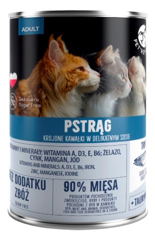 PET REPUBLIC Mokra hrana za mačke, postrv, 400g