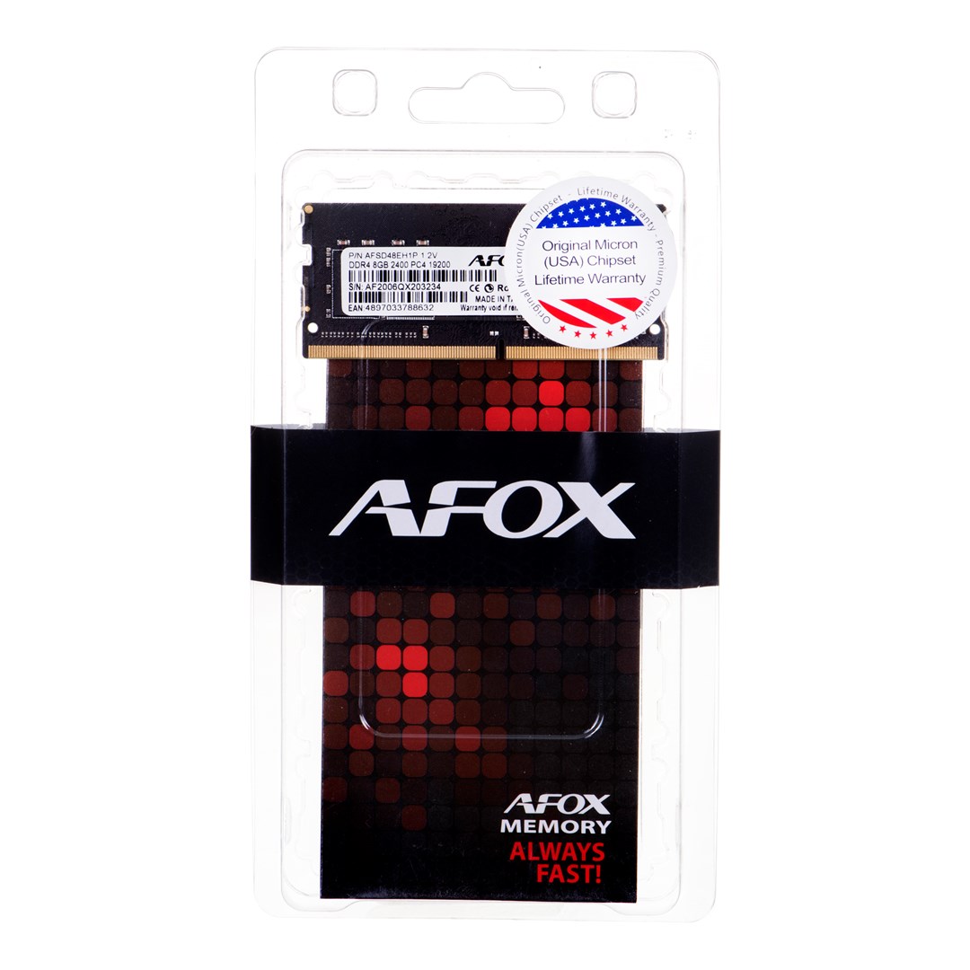 AFOX DDR4 8GB 2400MHz SO-DIMM pomnilniški modul za prenosnike