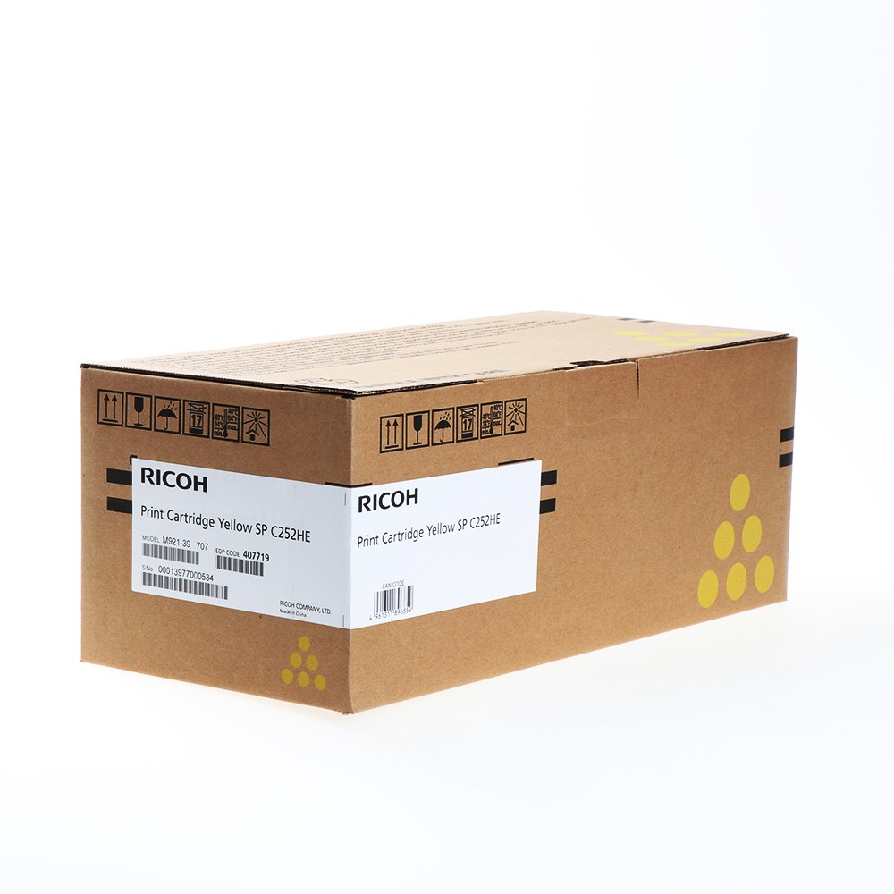 Ricoh 407719 toner, original, rumen, 6000 strani