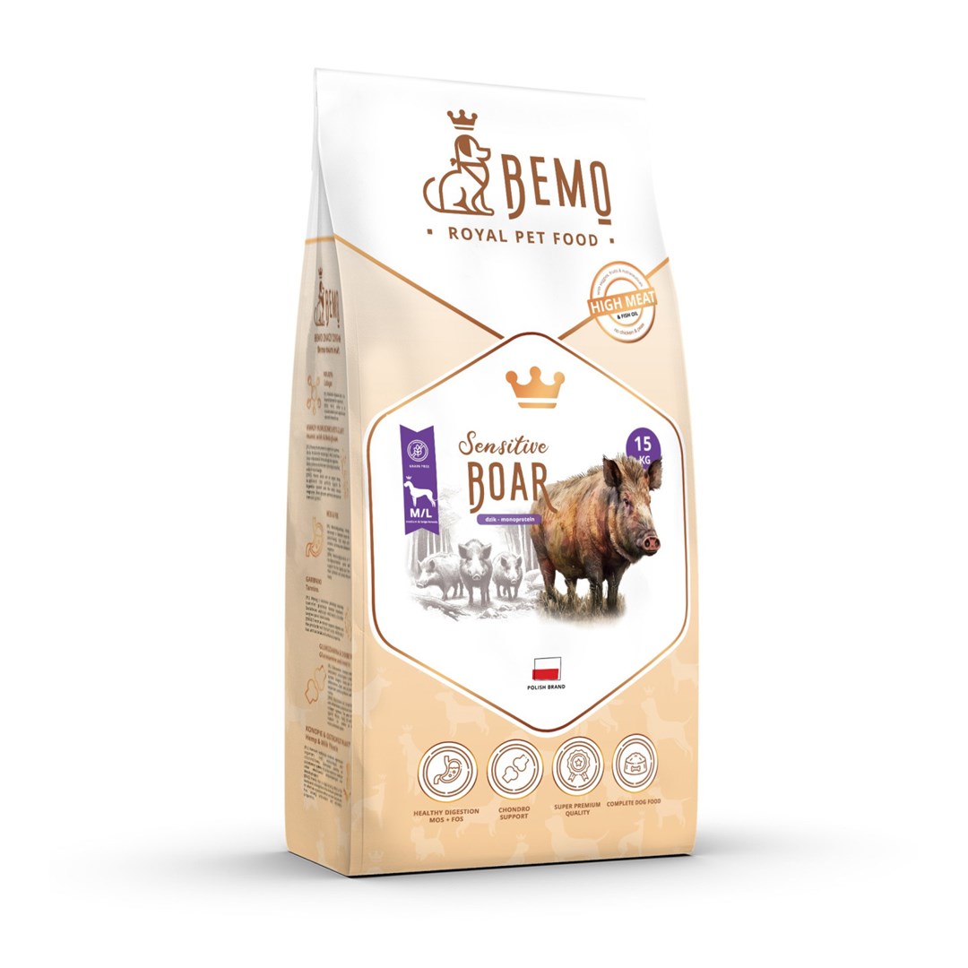 BEMO Sensitive Boar Mono pasja hrana, 15kg