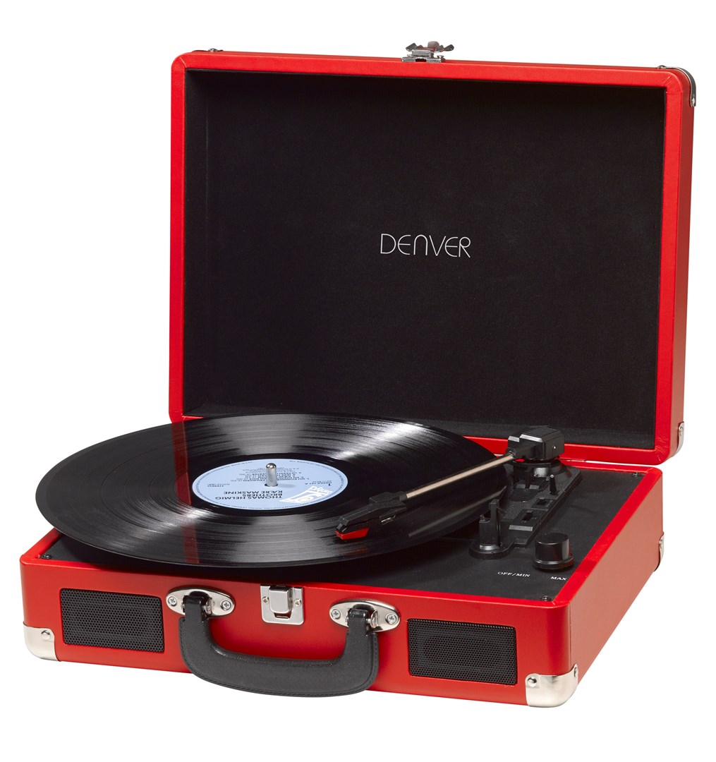 DENVER VPL-120 gramofon, rdeč