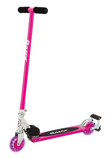 Otroški klasični skiro Razor S Spark Sport, črn/roza