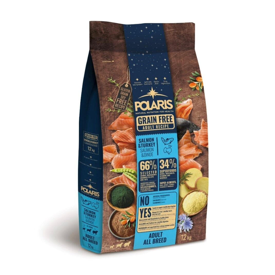 POLARIS s lososom in puranom - pasja hrana - 12kg