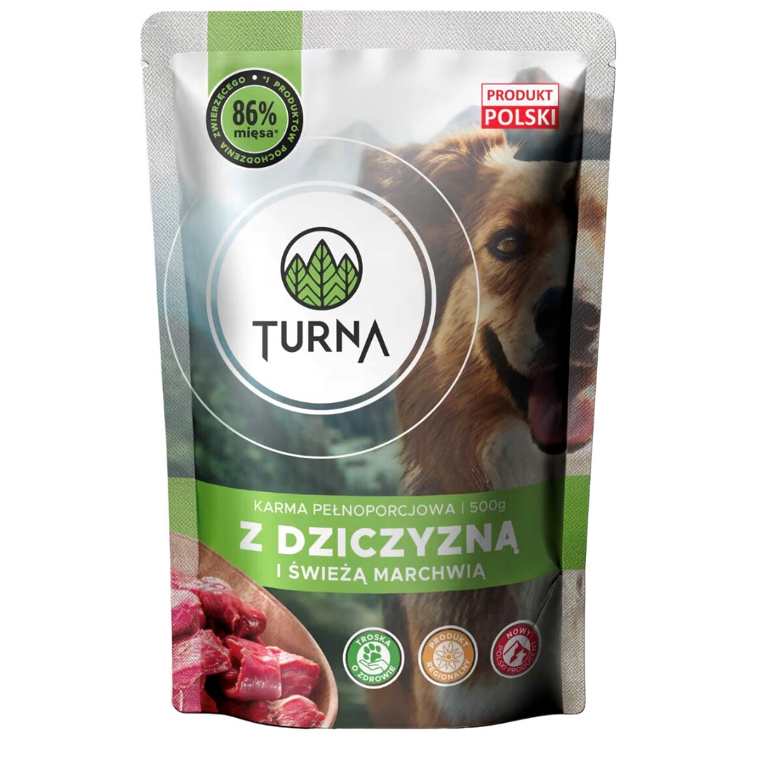 TUA mokra hrana za pse TURNA z divjačino, 500g