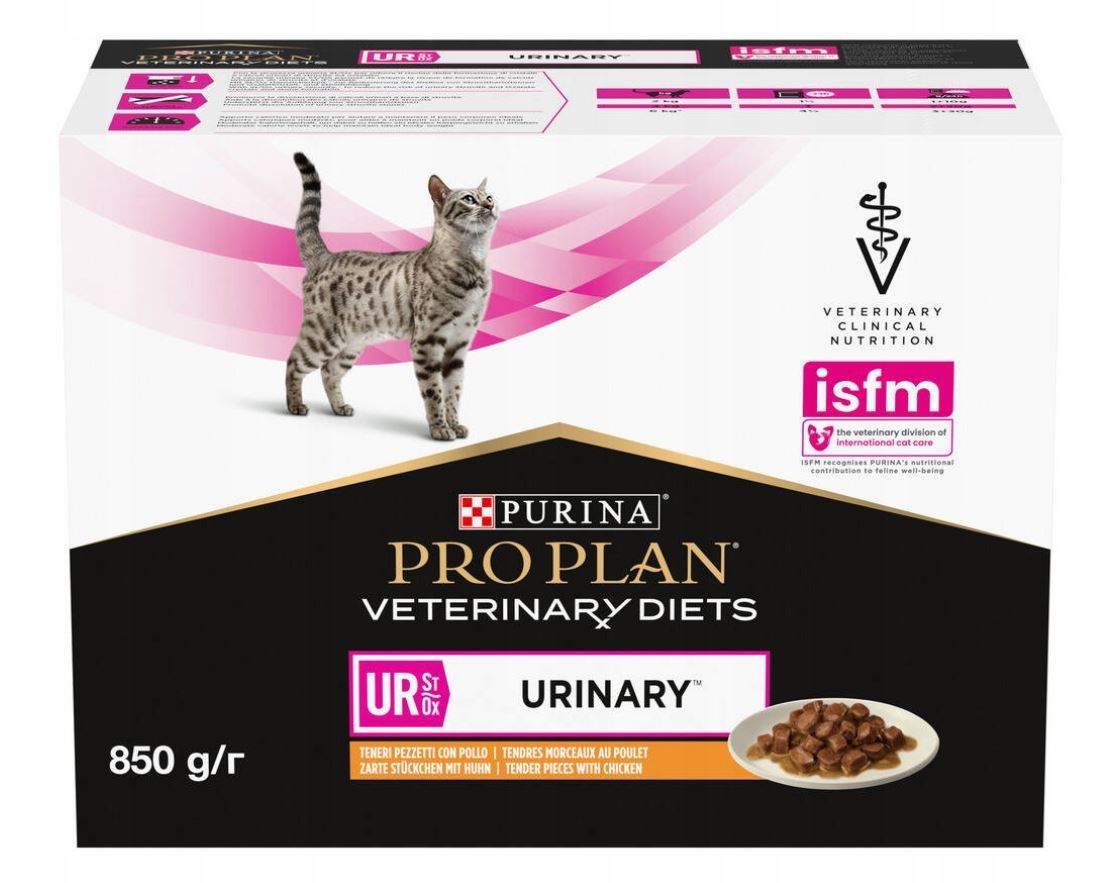 PURINA Pro Plan Veterinary Diets UR St/Ox Urinary Chicken mokra hrana za mačke 10x85 g