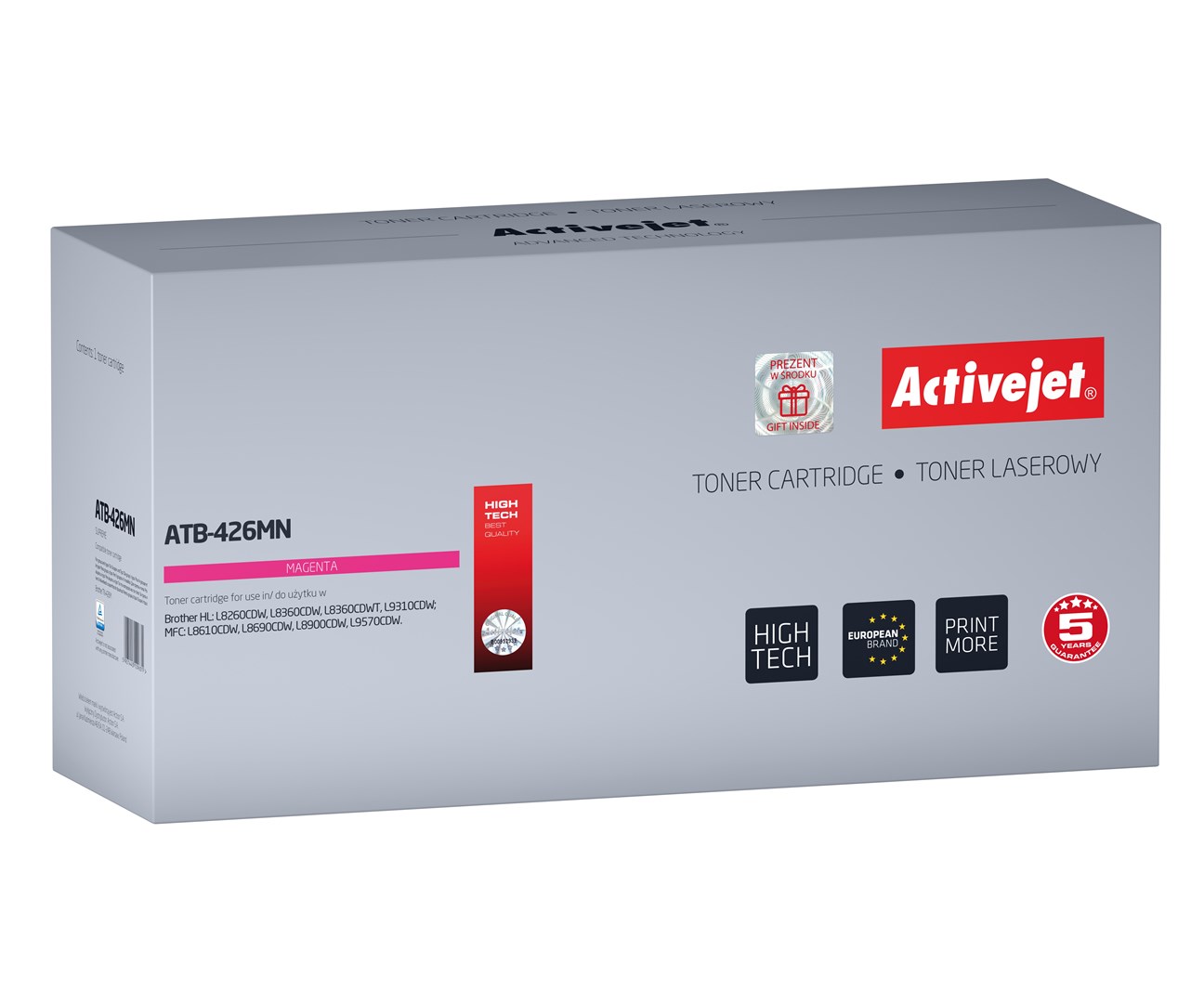 Združljiv toner Activejet ATB-426MN, magenta (nadomestni za Brother TN-426M), 6500 strani