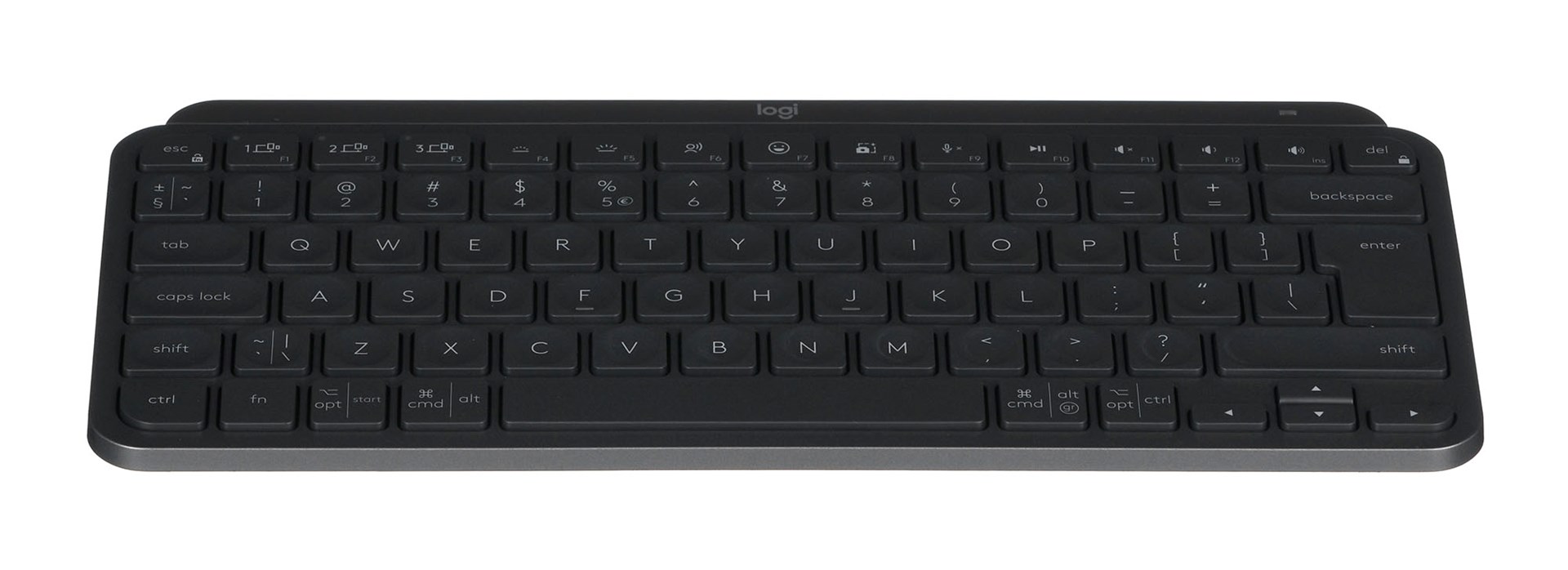 Logitech MX Keys Mini minimalistična brezžična tipkovnica, RF + Bluetooth, angleška QWERTY, grafitna