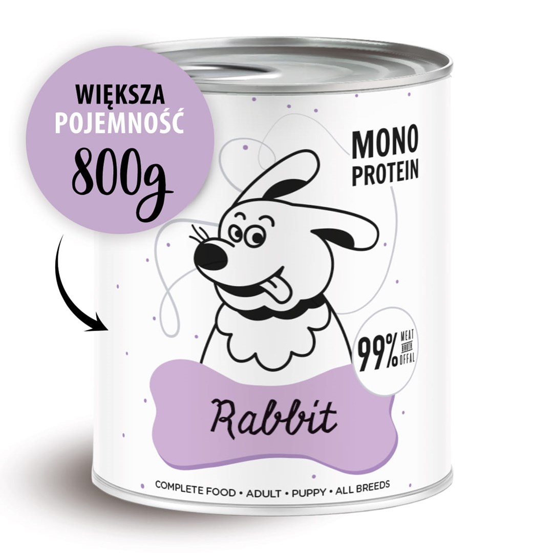 Hran z zajcem PZW PAWEL ZWIERZAKA - mokra hrana za pse, 800g
