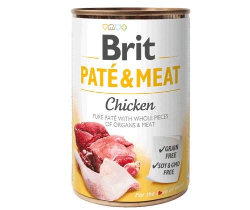BRIT Paté & Meat s piletinom - mokra hrana za pse - 400g