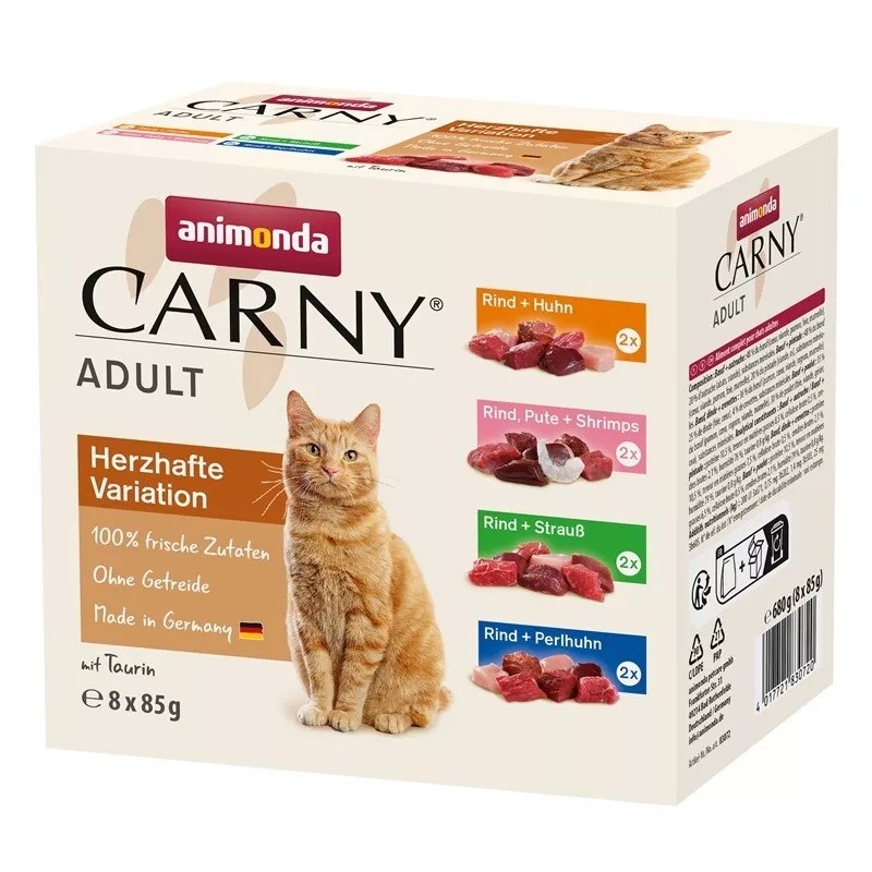 ANIMONDA Carny Adult Mix - mokra hrana za mačke - 8x85g