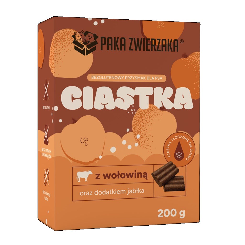 PAKA ZWIERZAKA Psa priboljški govedina z jabolkom 200g
