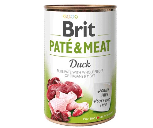 BRIT Vlažna hrana za pse Poudarek na račjem mesu, za odrasle pse - 400 g