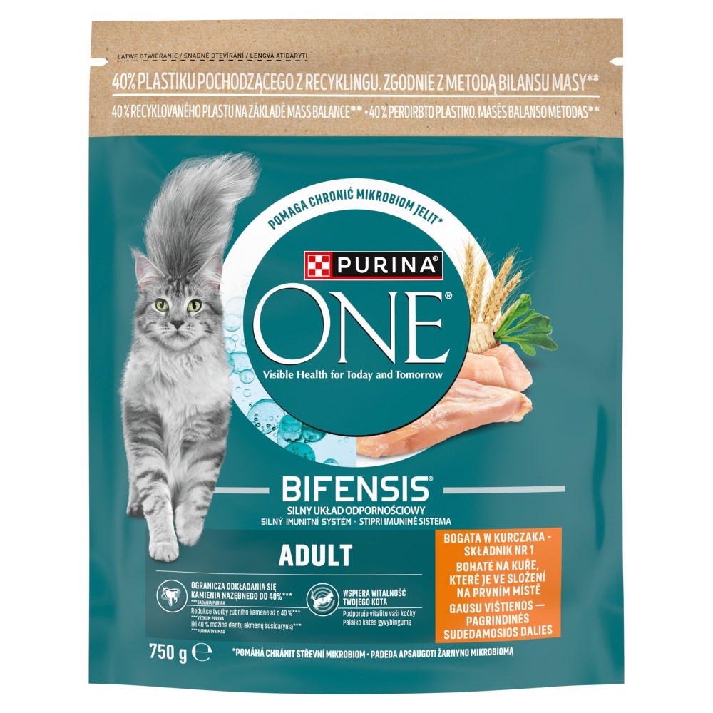PURINA One Bifensis Adult suha hrana za mačke, s piščancem, 750 g