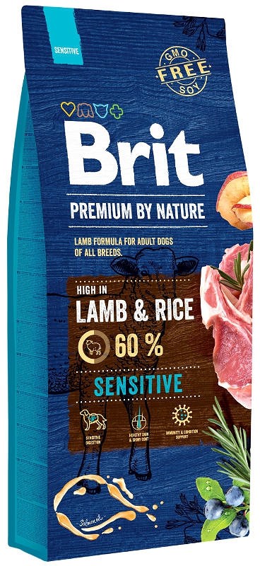 BRIT Premium by Nature Sensitive Lamb with rice - suha hrana za pse, 15 kg