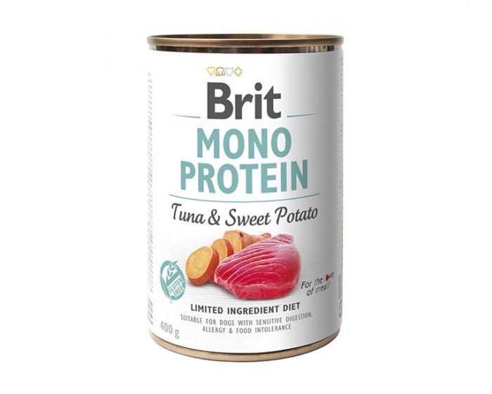 Brit Mono Protein hrana za pse, Tuna s sladkim krompirjem, 400 g