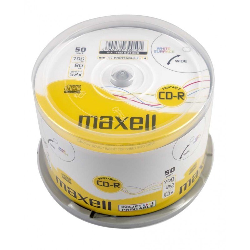 Maxell CD-R XL 80min/700MB, 52x, 50 kosov
