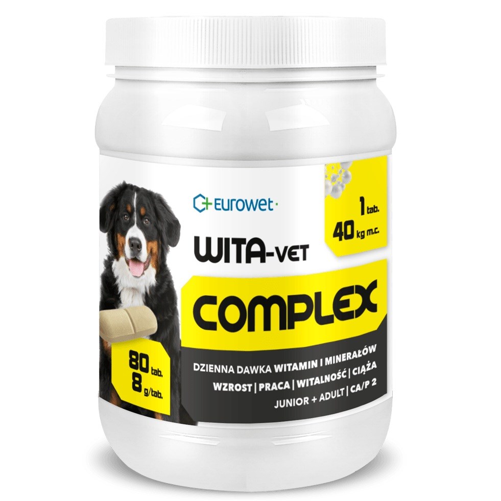EUROWET Wita-Vet Complex 8 g - tablete za pse - 80 tablet