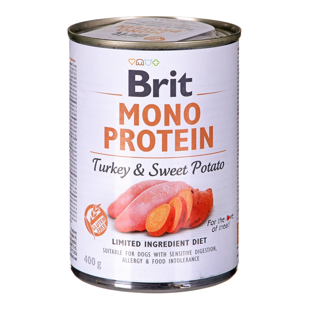 BRIT Mono Protein puran s sladkim krompirjem - Mokra hrana za pse - 400 g