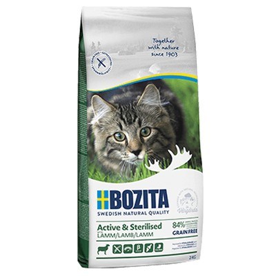 Bozita Active & Sterilised - briketi za mačke s jagnjetino, brez žitaric, 2 kg