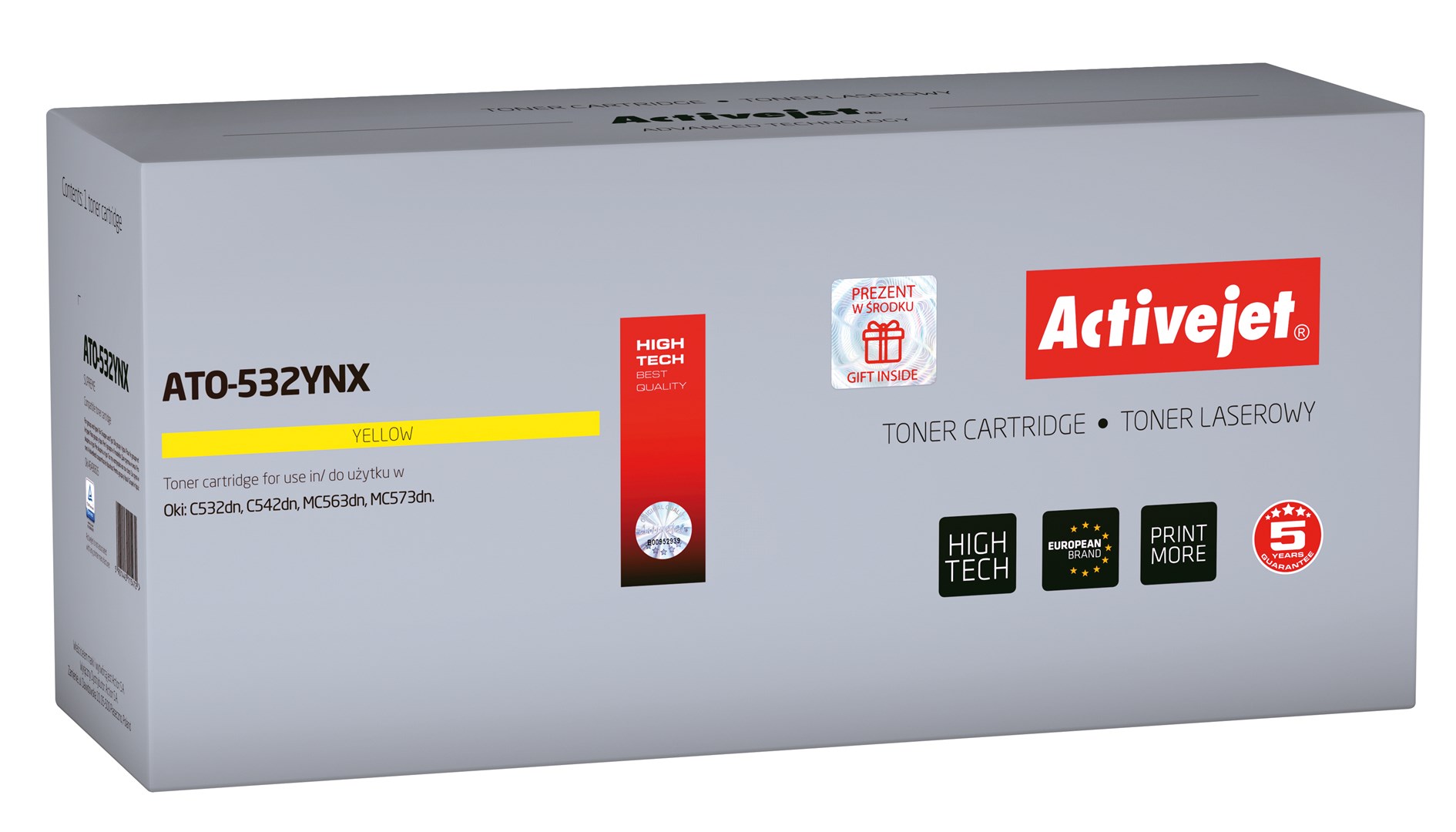 Activejet ATO-532YNX toner - rumena (nadomestilo za OKI 46490605)