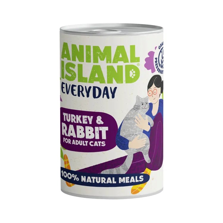 ANIMAL ISLAND Everyday Turkey and rabbit mokra hrana za mačke - 400 g