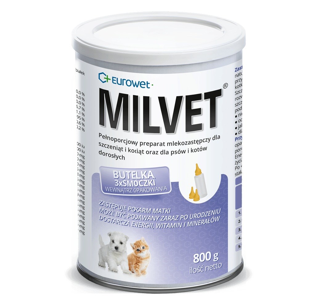Nadomestek mleka EWE Milvet za pse in mačke (800g)