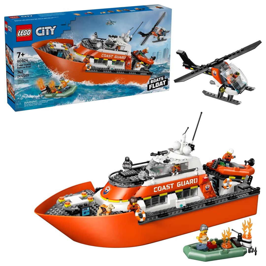 LEGO City 60504 Reševalni čoln in helikopter obalne straže
