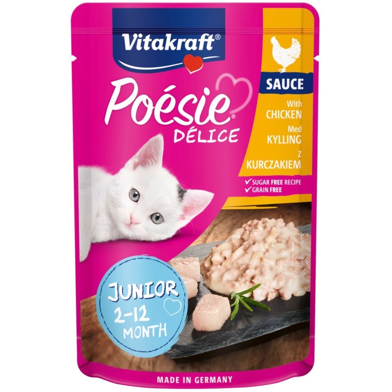 VITAKRAFT POESIE DELICE JUNIOR piščanec - mokra hrana za mačke - 85 g