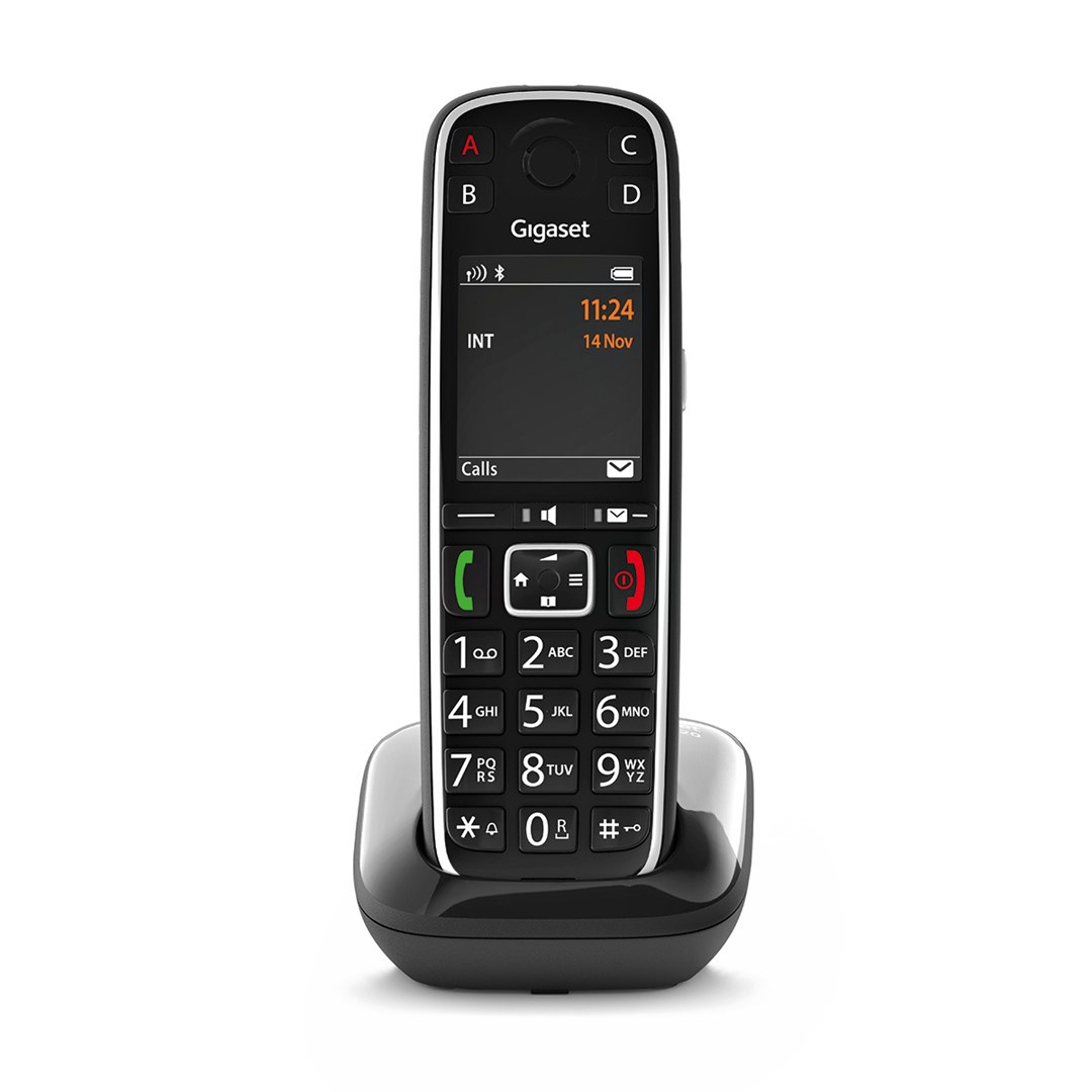 Gigaset E720 brezžični telefon, črn