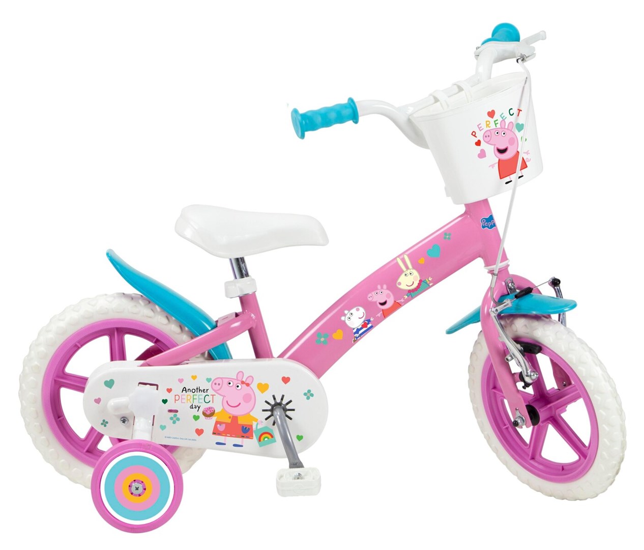 Otroško kolo TOIMSA 12" Peppa Pig, roza, sprednja zavora
