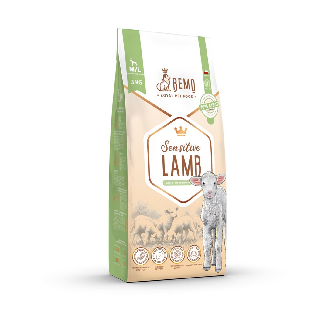 BME Sensitive Lamb Medium/Large Mono - suha hrana za pse, 3 kg