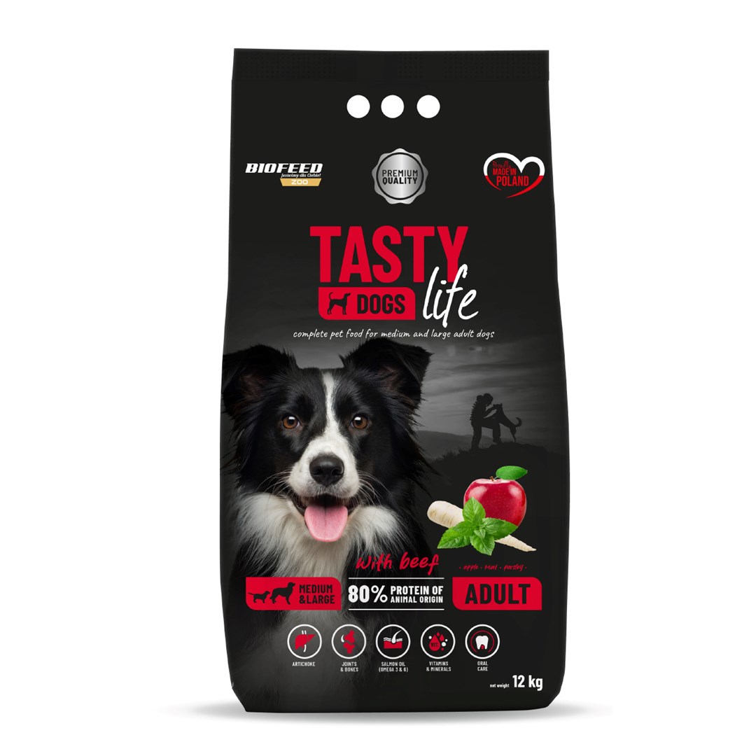 BIOFEED Tasty Life govedina za srednje in velike pse - suha hrana 12kg