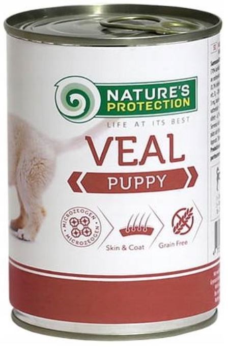 NATURE'S PROTECTION Pasja hrana za mladiče s teletino - mokra hrana, 400 g