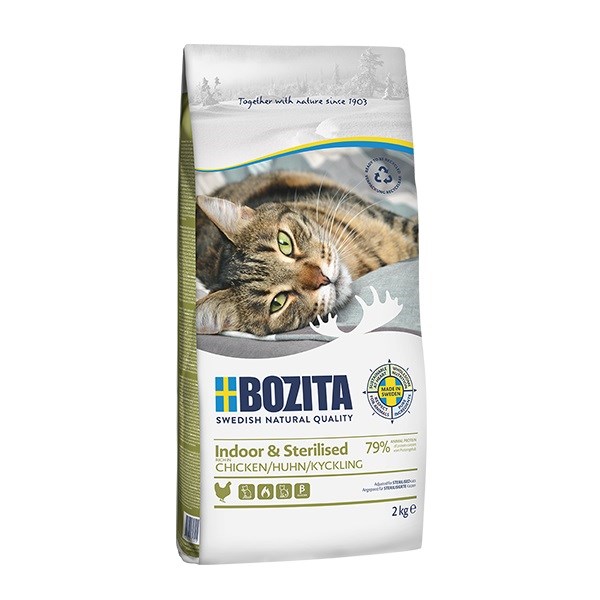 BOZITA Indoor & Sterilised piščanec - suha hrana za mačke - 10 kg