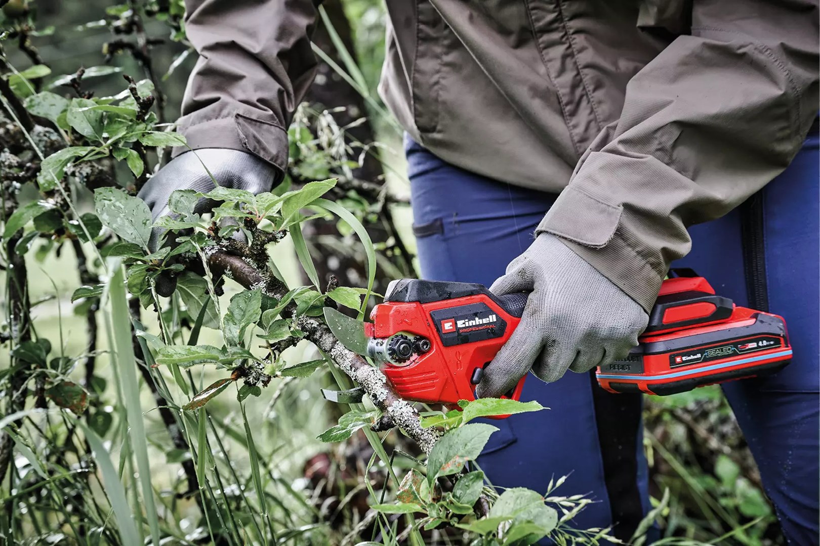 Einhell GP-LS 18/28 Li T BL-Solo akumulatorske škarje za obrezovanje, črna/rdeča