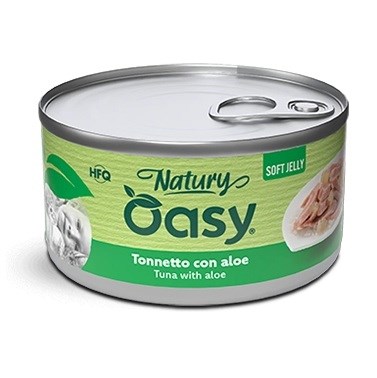Mokra hrana za mačke OASY Natury Soft Jelly Tuna z aloe vero - 150g