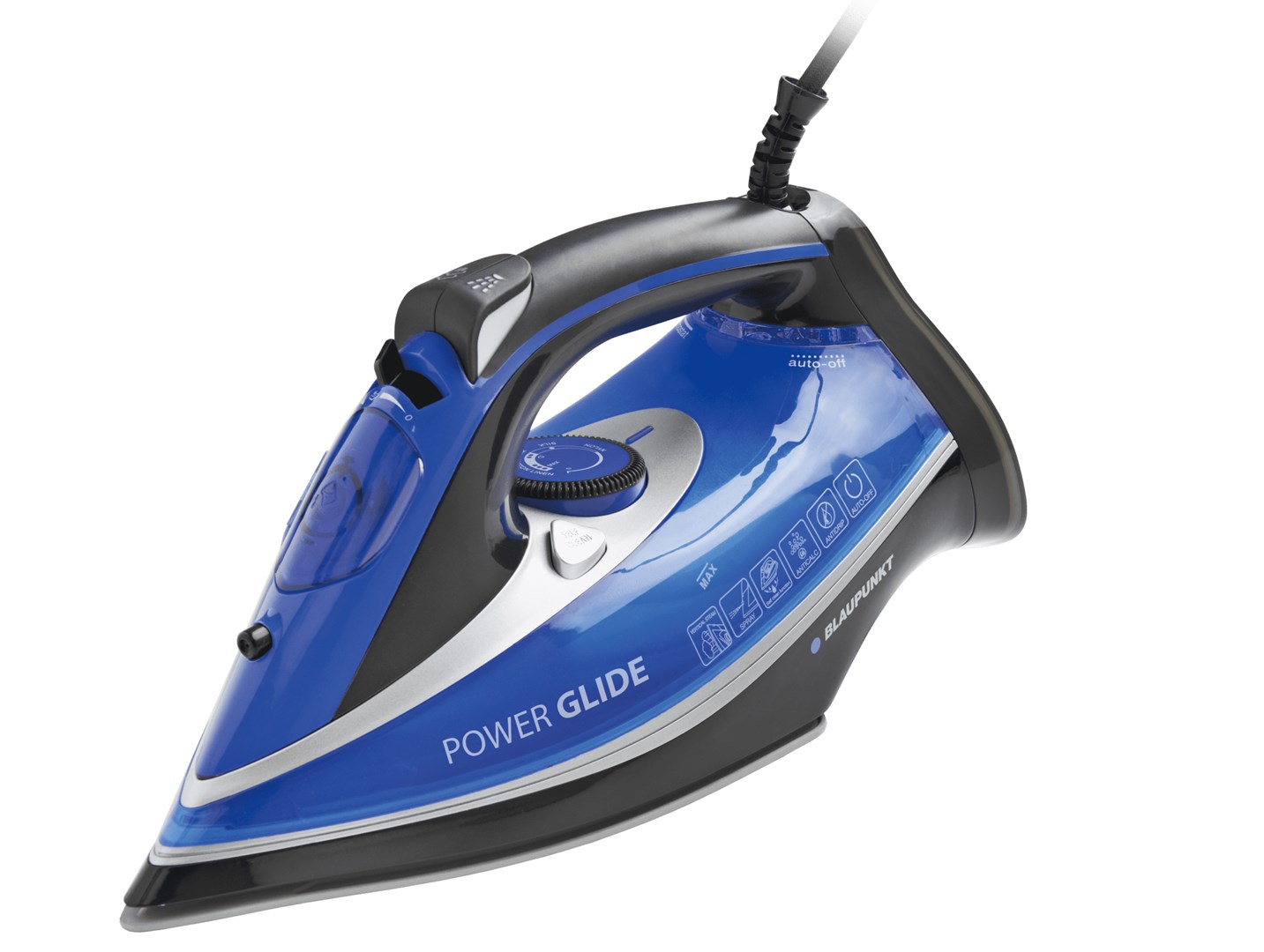 Blaupunkt HSI801 parno likalnik - 2600 W, jekleni podplat, Modra/Bela