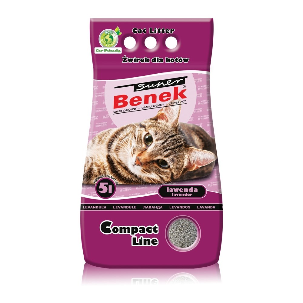 Certech Super Benek Compact Lavender - Vpojna podloga za mačke, 5 L